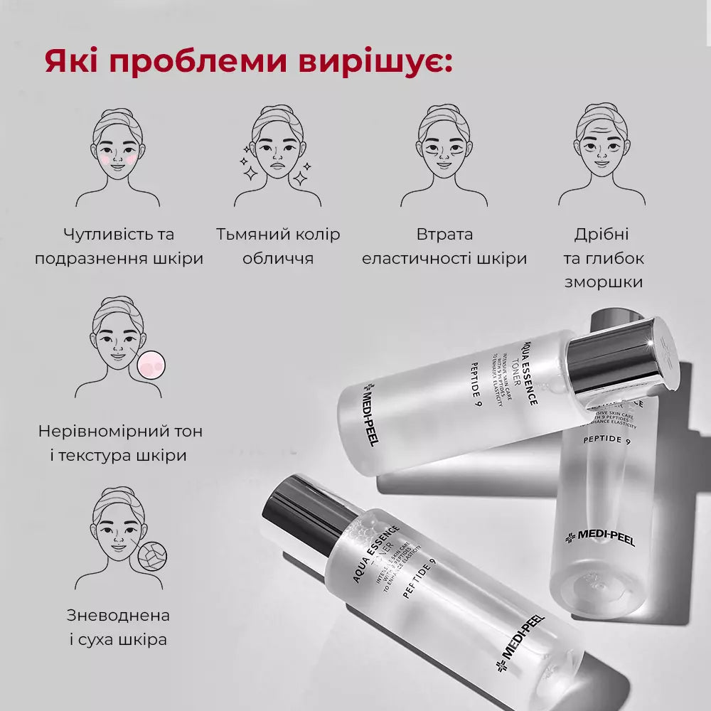 Зволожувальний тонер із пептидами Medi-Peel medi peel Peptide 9 Aqua Essence Toner 250 мл